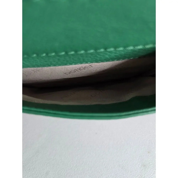 Botkier Leon Square Satchel Crossbody Leather Handbag Purse Green Blue Tab - Picture 10 of 13